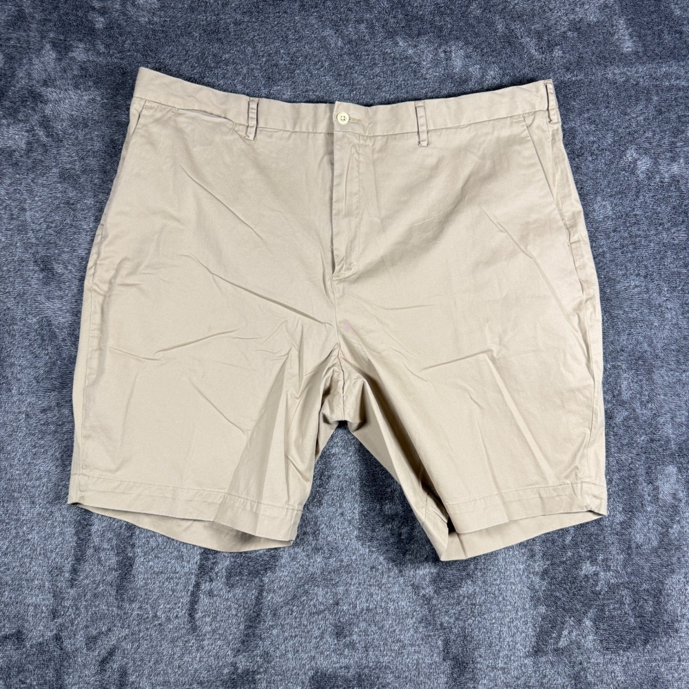 Polo Ralph Lauren Mens 42 Tan Khaki Stretch Classic Fit Chino Shorts Flat Front